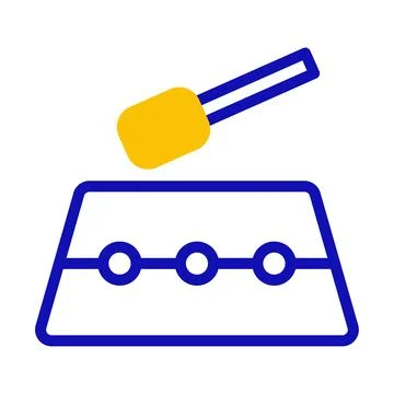 Stylized vector icon depicting the creation of custom digital content Stock Illustration