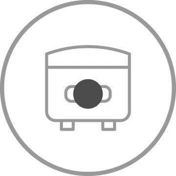 Stylized Vector Icon Depicting a Modern Toaster with Circular Knob in a Cle.. イラスト素材