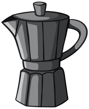 Stylized Vector Illustration of Classic Coffee Maker Stock Illustration