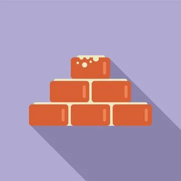 Stylized vector illustration of red bricks Stock Illustration