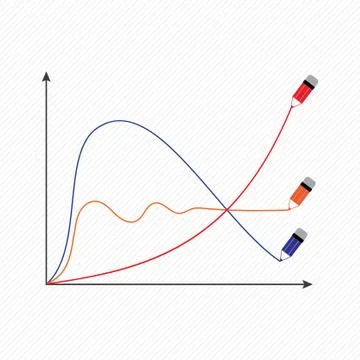 The stylized vector image of a graphical economic Stock Illustration