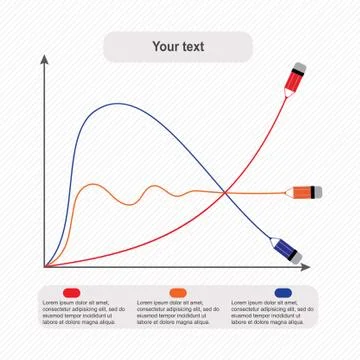The stylized vector image of a graphical economic Stock Illustration
