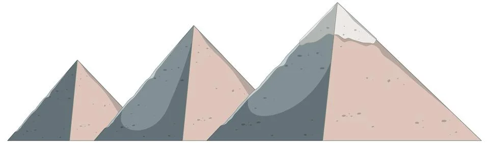 Stylized Vector Mountain Range Illustration Illustrazione stock