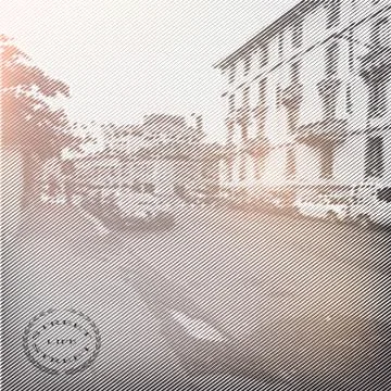 Stylized vector poster in retro style. Stock Illustration