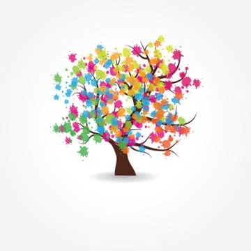 Stylized vector tree Stock-Illustration