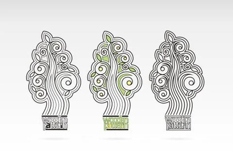 Stylized vector tree Stock Illustration