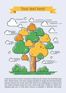 Stylized vector tree Stock Illustration