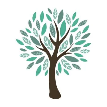 Stylized vector tree Stock Illustration
