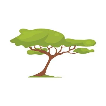 Stylized vector tree on a white isolated background Stock-Illustration