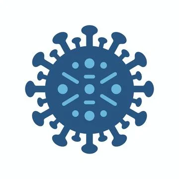 Stylized virus particle icon with internal patterns pathogen microbiology Stock Illustration