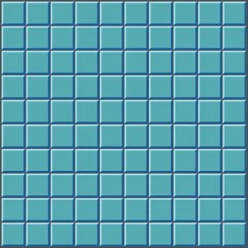 Stylized wall with blue tiles pattern Stock-Illustration