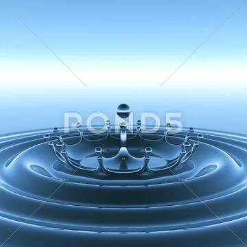 Stylized Water Splash Stock Illustration