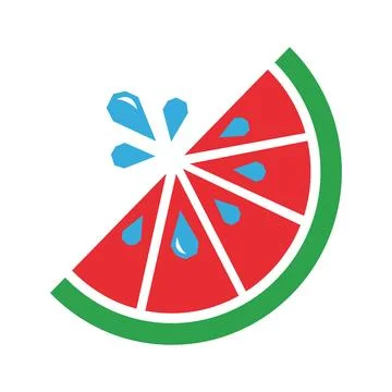 Stylized watermelon slice vector illustration Stock Illustration