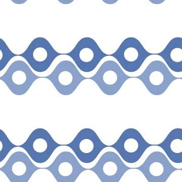 Stylized waves and circles between them. Wallpapers, textiles, packaging, bac Stock-Illustration