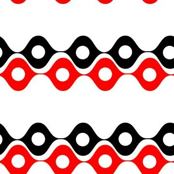 Stylized waves and circles between them. Wallpapers, textiles, packaging, bac Stock Illustration