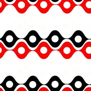 Stylized waves and circles between them. Wallpapers, textiles, packaging, bac Stock Illustration