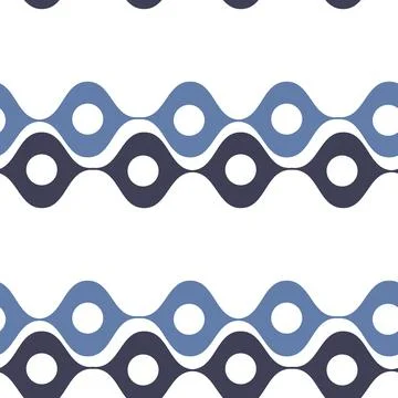 Stylized waves and circles between them. Wallpapers, textiles, packaging, bac Stock Illustration