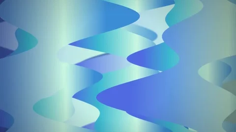 Stylized wavy ribbon shapes flow in a seamless loop Stock Footage 341275236
