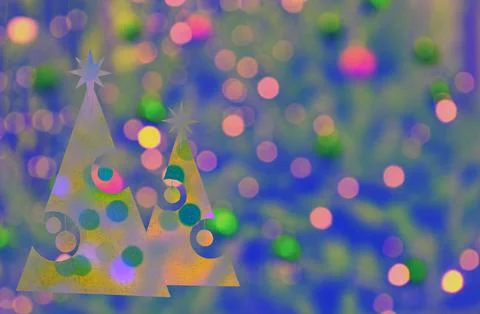 Stylized white Christmas tree silhouette. Stock Illustration