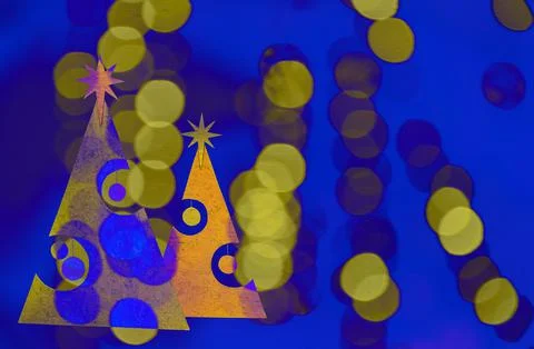 Stylized white Christmas tree silhouette. Stock Illustration