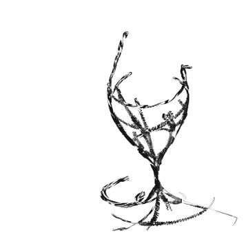 The stylized wine glass for fault Stock Illustration