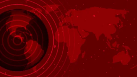 Stylized world map with concentric circles background animation Видео 325245728