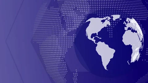 Stylized world map globe with dotted halftone pattern and continents backgr.. Stock Footage 334765202