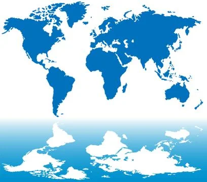 Stylized world map Stock Illustration