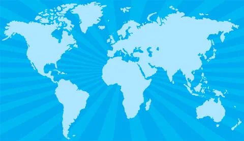 Stylized world map Stock Illustration