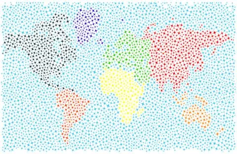 Stylized world map Stock-Illustration