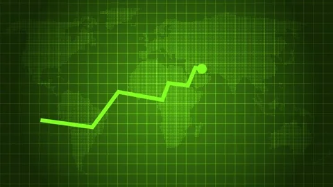 Stylized World Map with Navigation Path Animation, Arrow Indicating Global .. Stock Footage 310198087