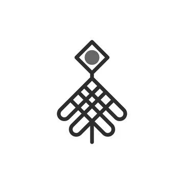 Stylized woven pattern design evokes cultural artistry a modern interpretat.. Illustrazione stock