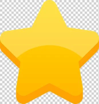 Stylized yellow star with rounded edges and subtle shading, creating a glos.. Stock Illustration