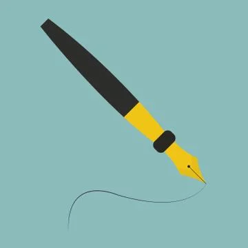 Stylographic pen Illustrazione stock