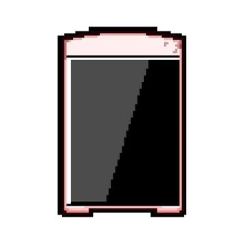 Stylus digital handwriting pad pixel art vector illustration Stock Illustration