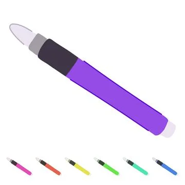 Stylus interactive whiteboard pen vector cartoon graphic Stock Illustration