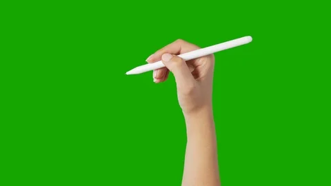 Stylus Pencil Touch Screen Gestures Stock Footage 124690955
