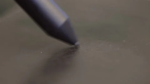 The stylus writes on a graphics tablet 4K Video stock 142333824