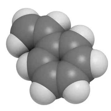 Styrene (vinyl benzene), polystyrene (ps) plastic building block. Stock Illustration