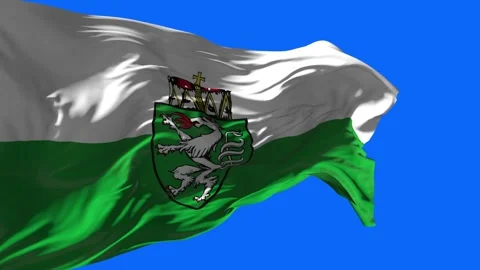 Styria flag Austria on blue background Stock Footage 327617714