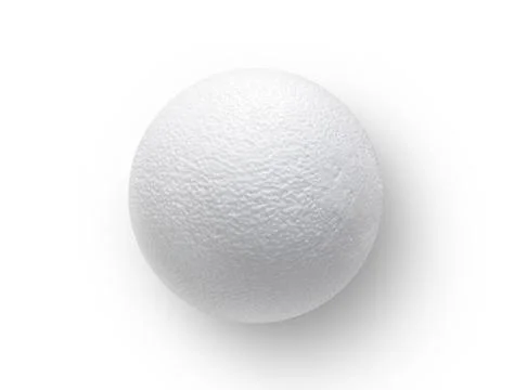 Styrofoam ball on white background Stock Illustration