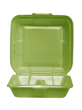 Styrofoam box on white background Stock Photos