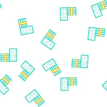 Styrofoam building material vector seamless pattern Stock Illustration