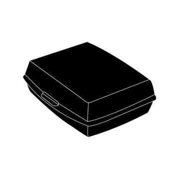 Styrofoam lunch box icon Stock Illustration