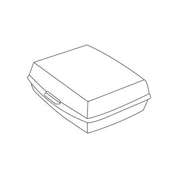 Styrofoam lunch box icon Stock Illustration