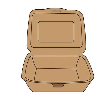 Styrofoam lunch box icon Stock Illustration