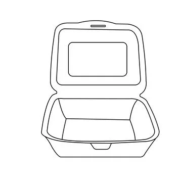 Styrofoam lunch box icon Stock Illustration