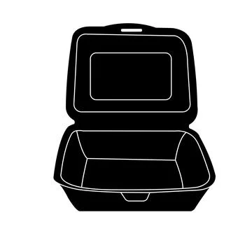 Styrofoam lunch box icon Stock Illustration