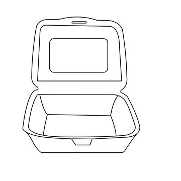 Styrofoam lunch box icon Stock Illustration