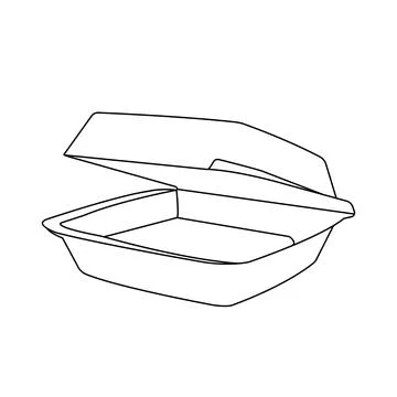 Styrofoam lunch box icon Stock Illustration